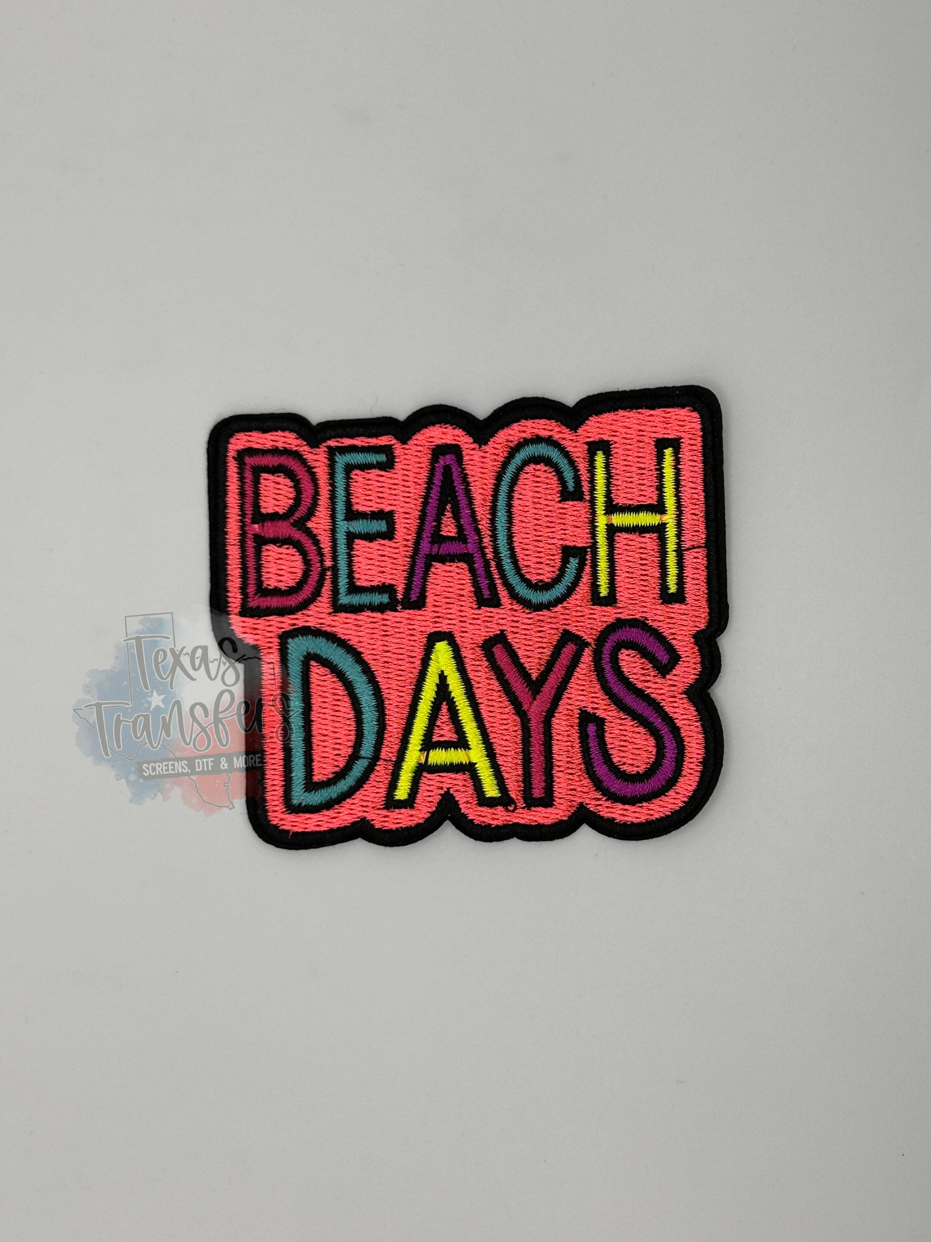 Neon Beach Days Iron-On PATCH