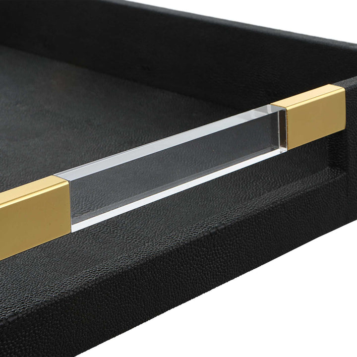 Wessex - Black Shagreen Tray