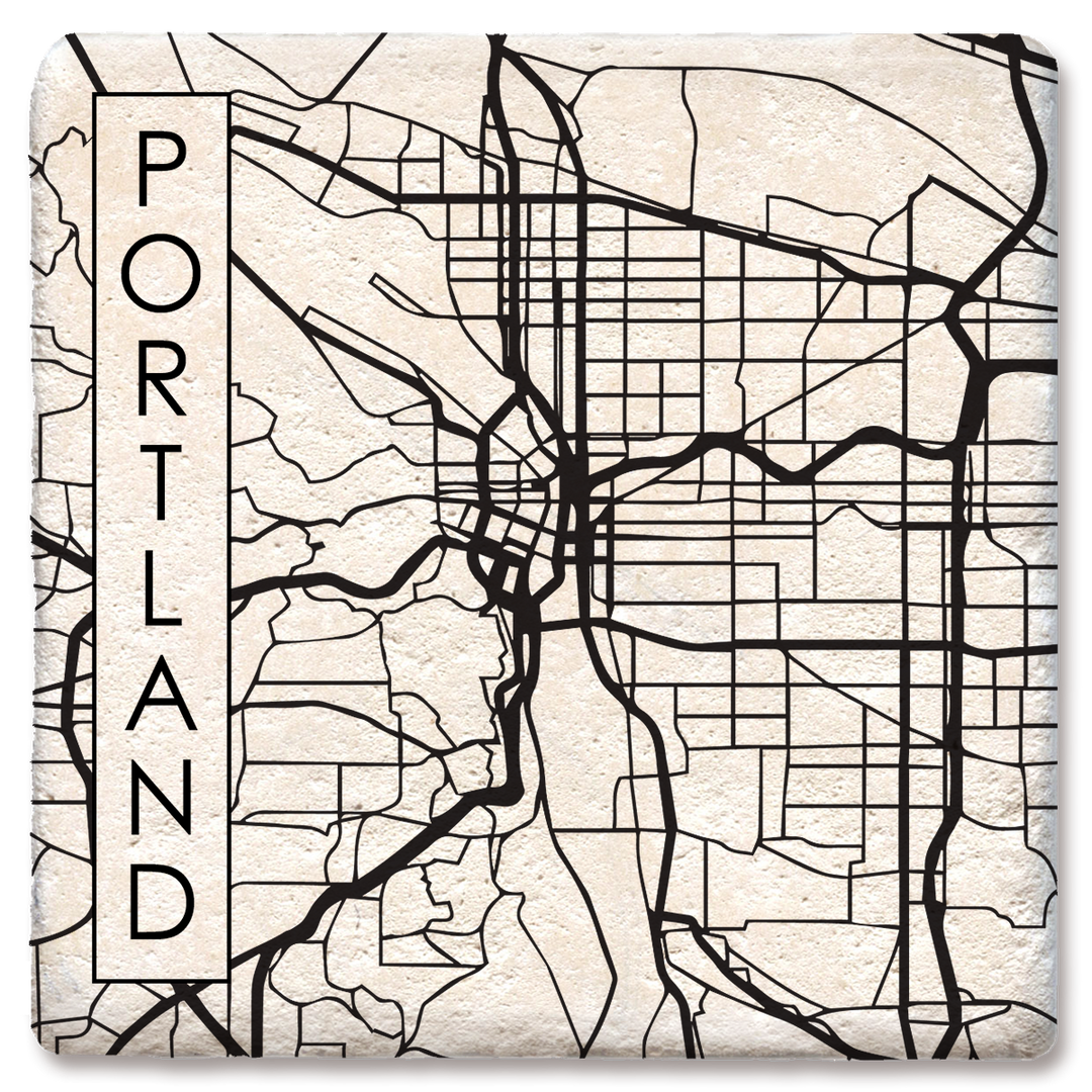 Custom city street map coaster