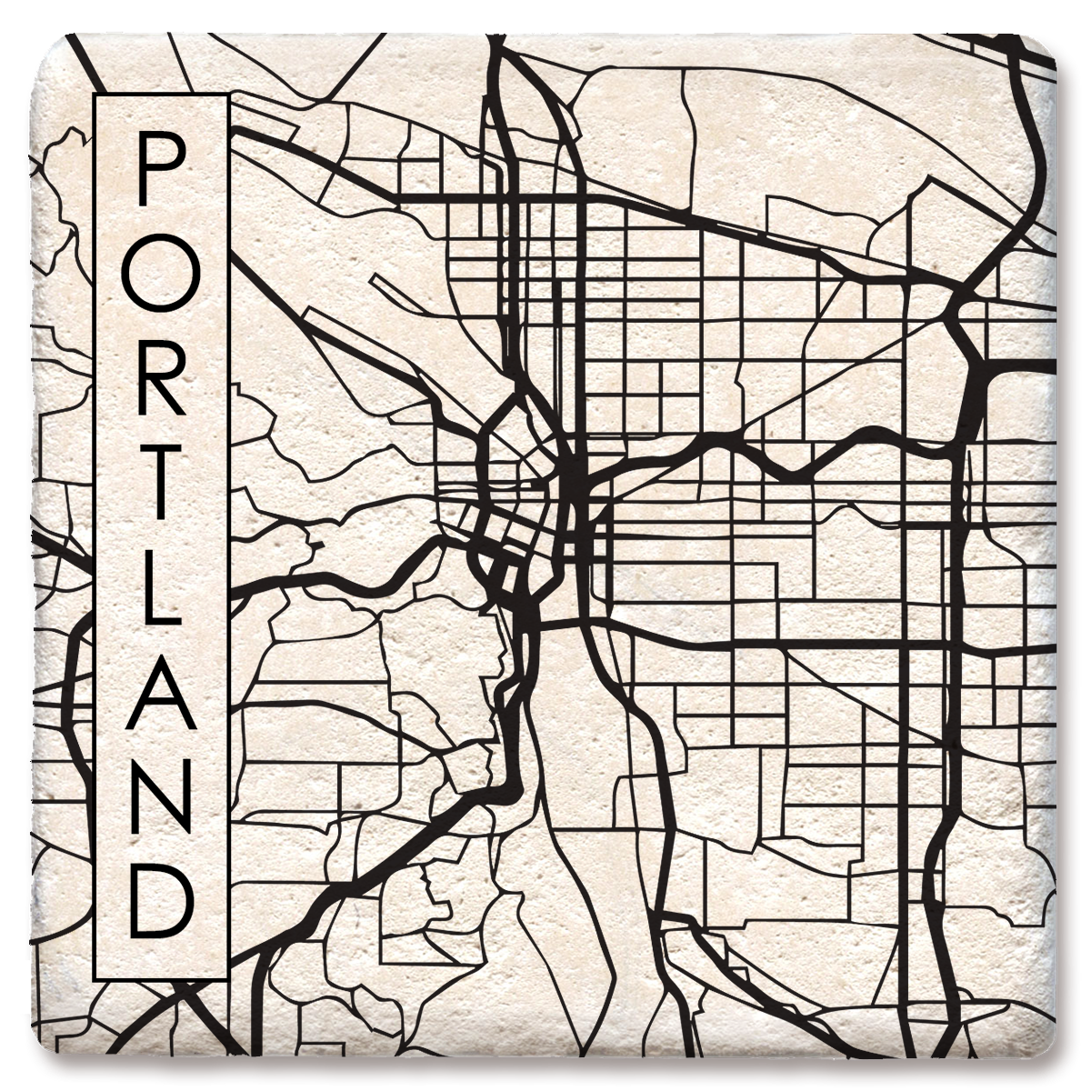 Custom city street map coaster