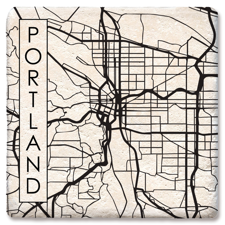 Custom city street map coaster