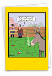 NobleWorks - Won't Quit Greeted Birthday Card