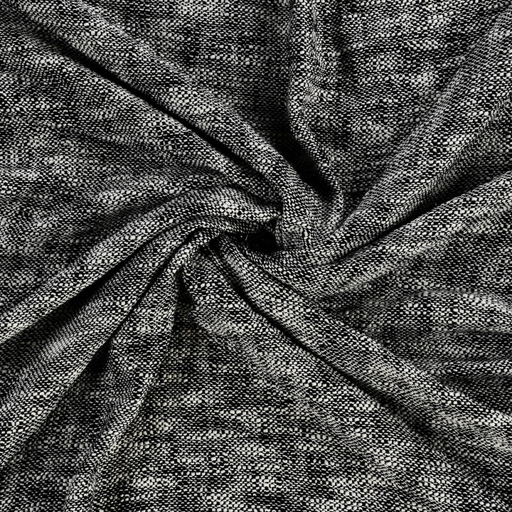 Boho Chambray Throw Blanket with Fringe: Navy Blue