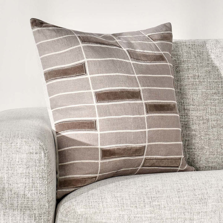 Modern Perspective - Breccia Pillow - Taupe