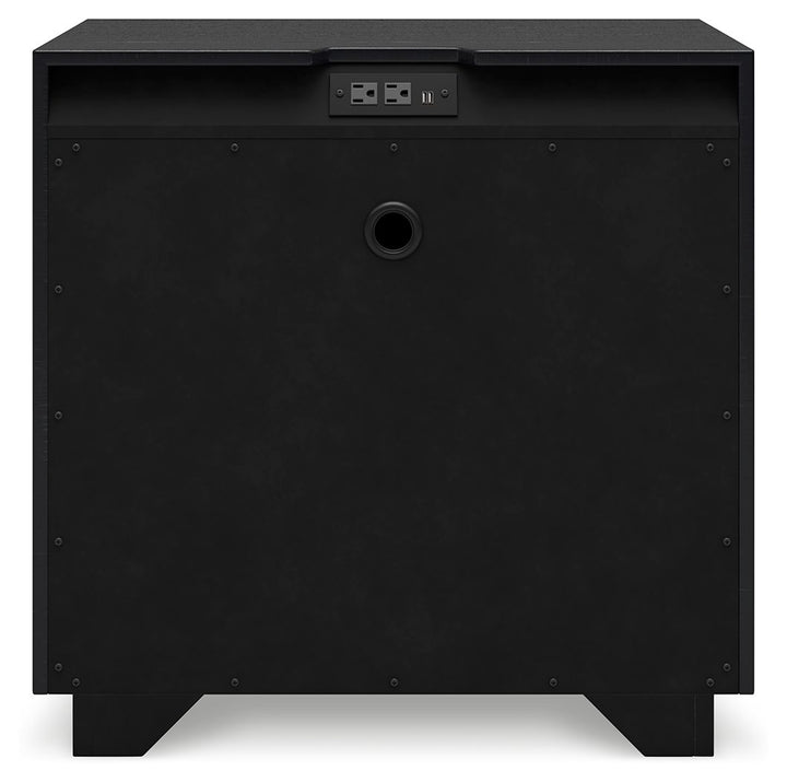 Londer - Black - Two Drawer Night Stand