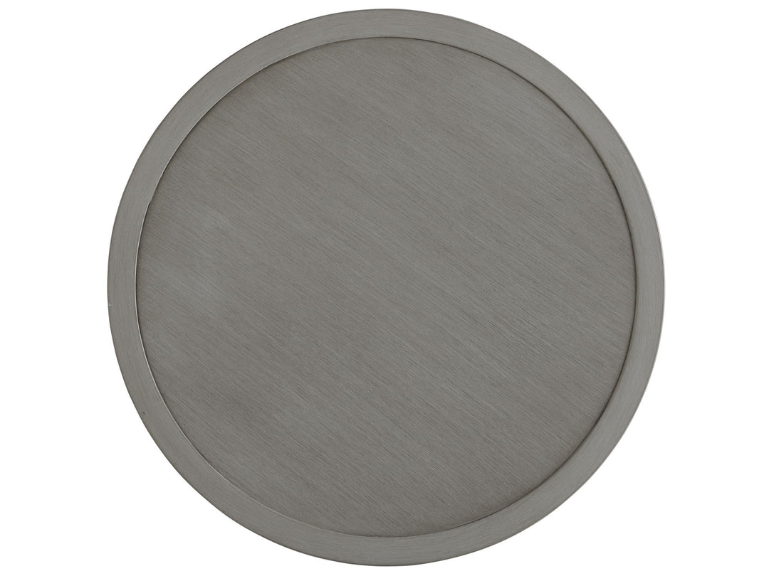 Silver Sands - Round End Table - Pearl Silver
