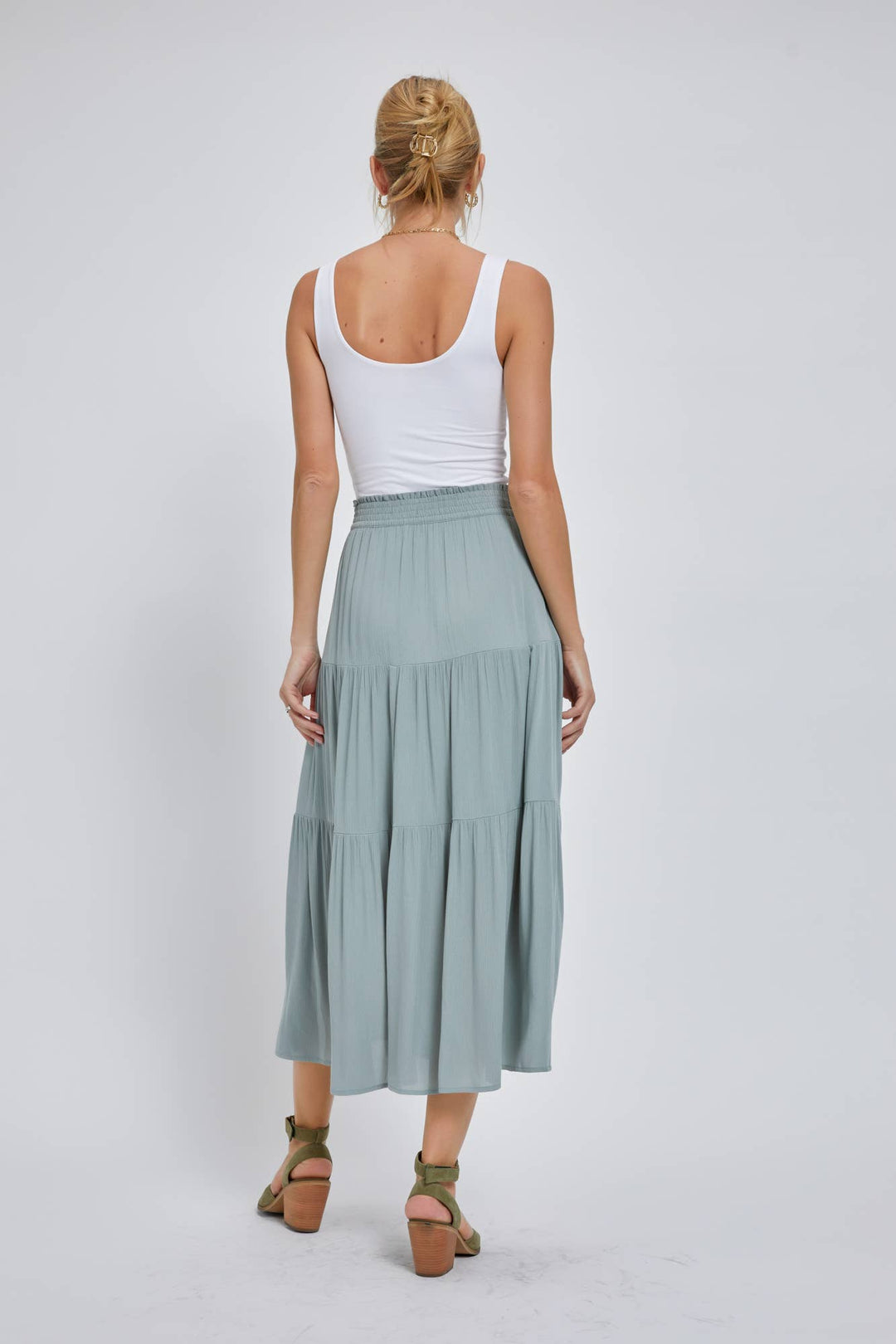 BASIC SCOOP NECK TANK: L / Off-White