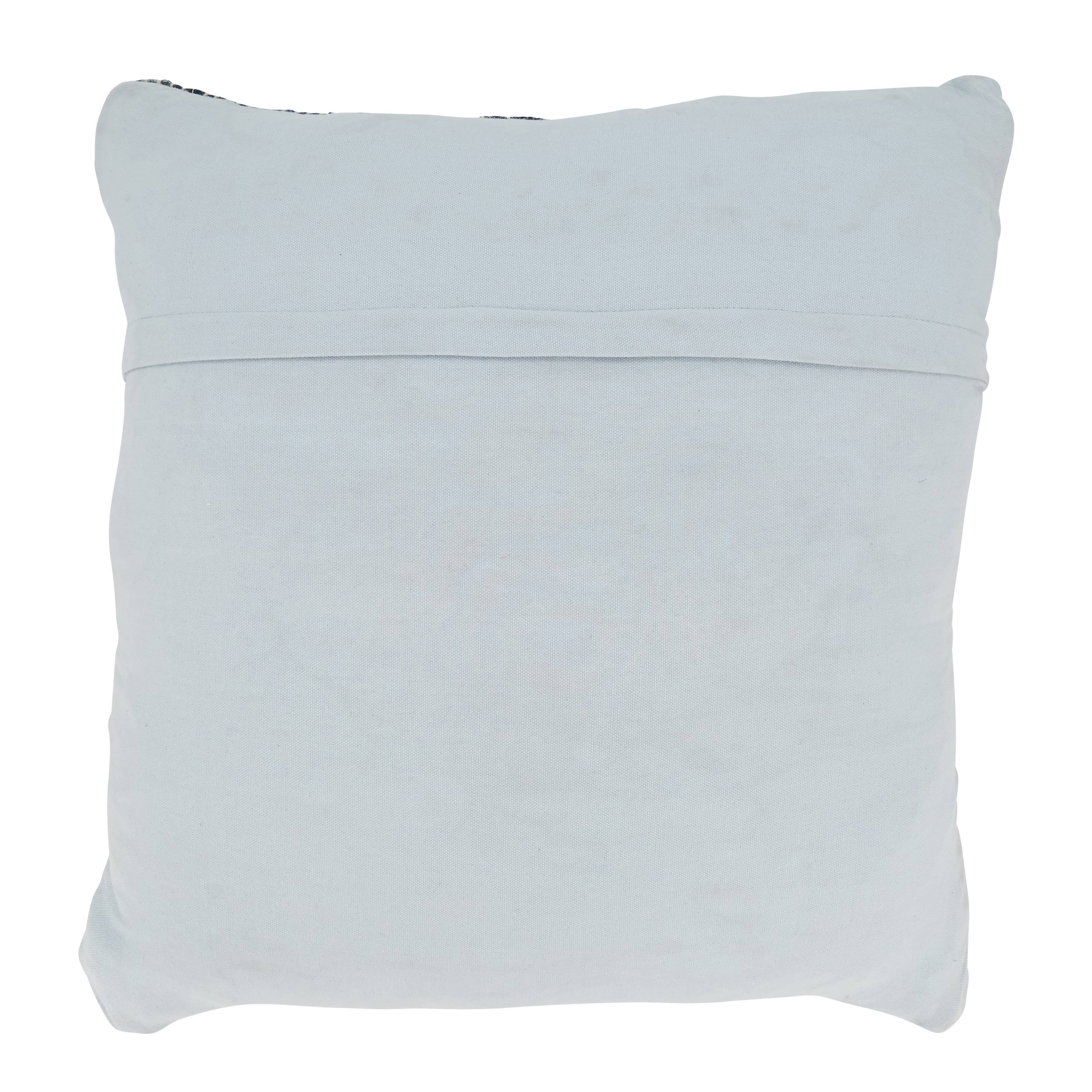 Denim Delight Chindi Throw Pillow: Denim / Down Filled / 20"