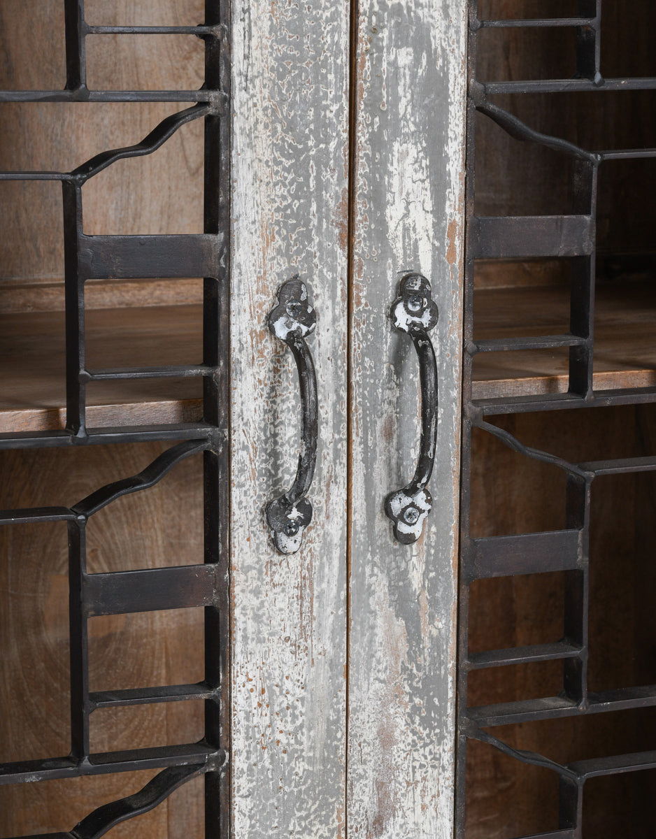 Iron Bar Almirah - Pearl Silver