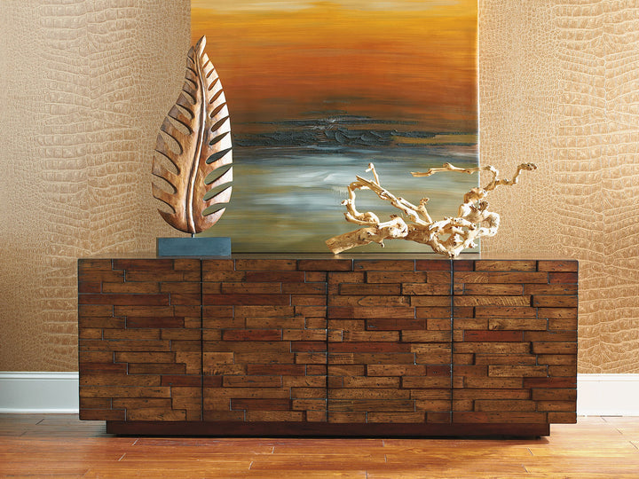 Studio Designs - Criss Cross Media Console - Dark Brown