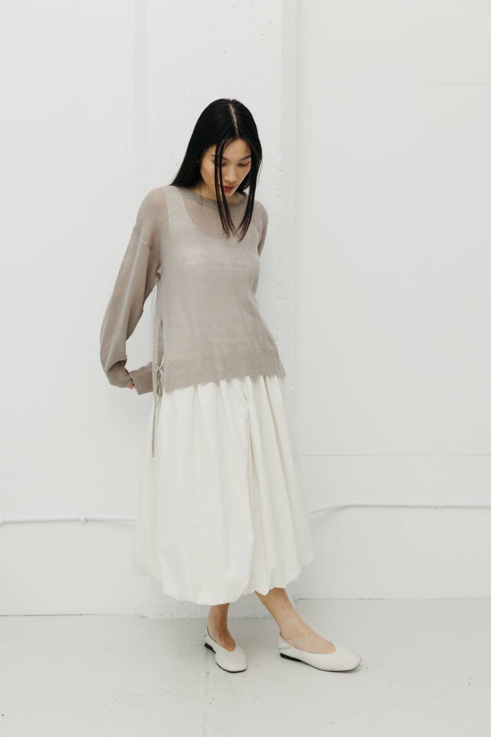 The Bella Skirt | Midi Bubble Skirt: BLACK / LARGE