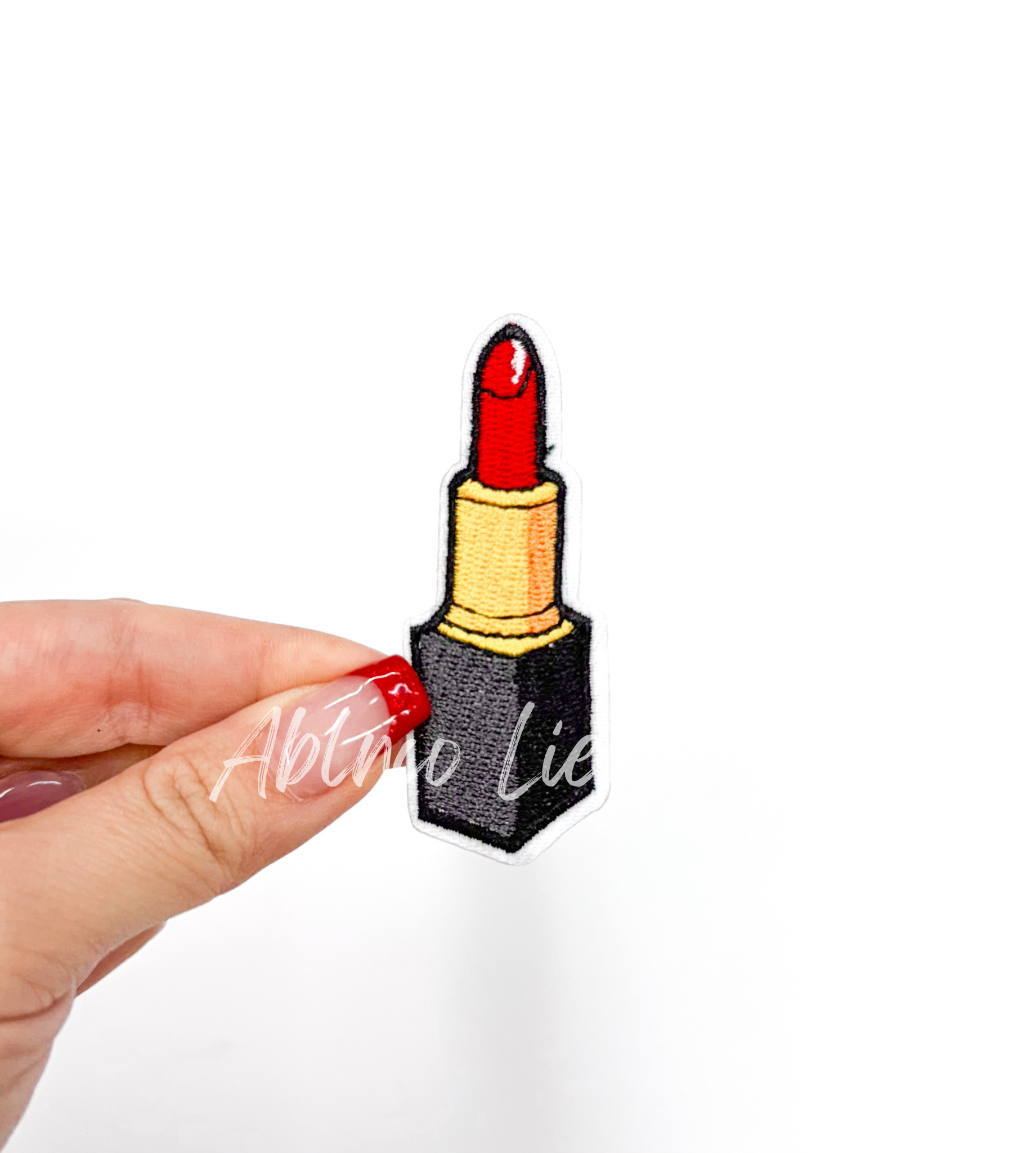 Red Lipstick Valentines Iron On Patch