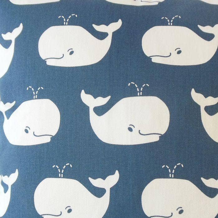 Laibah Throw Pillow: Navy White / 20" x 20"