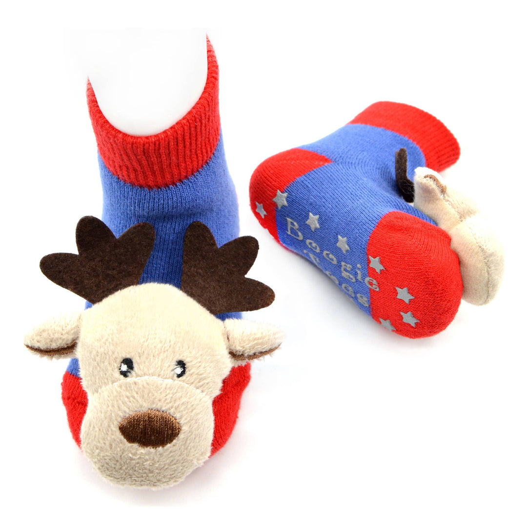 Reindeer Christmas Boogie Toes Rattle Socks: 0 - 1 Y