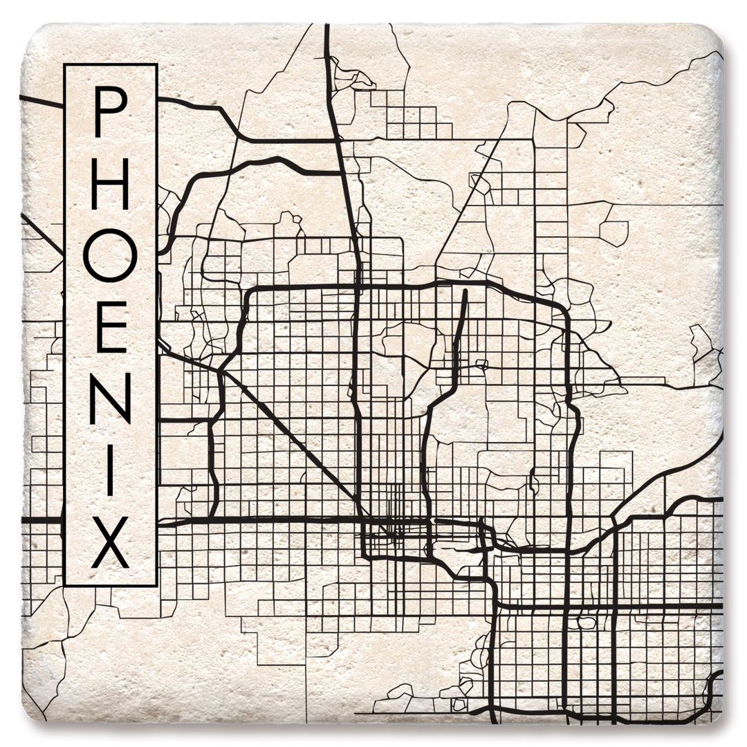 Custom city street map coaster