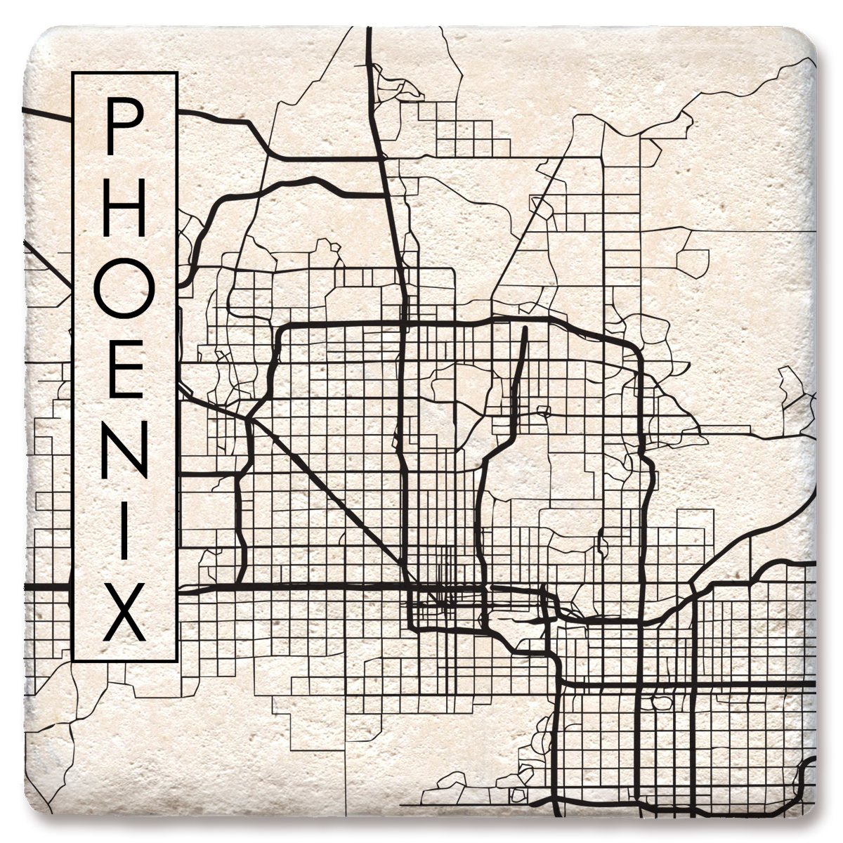 Custom city street map coaster