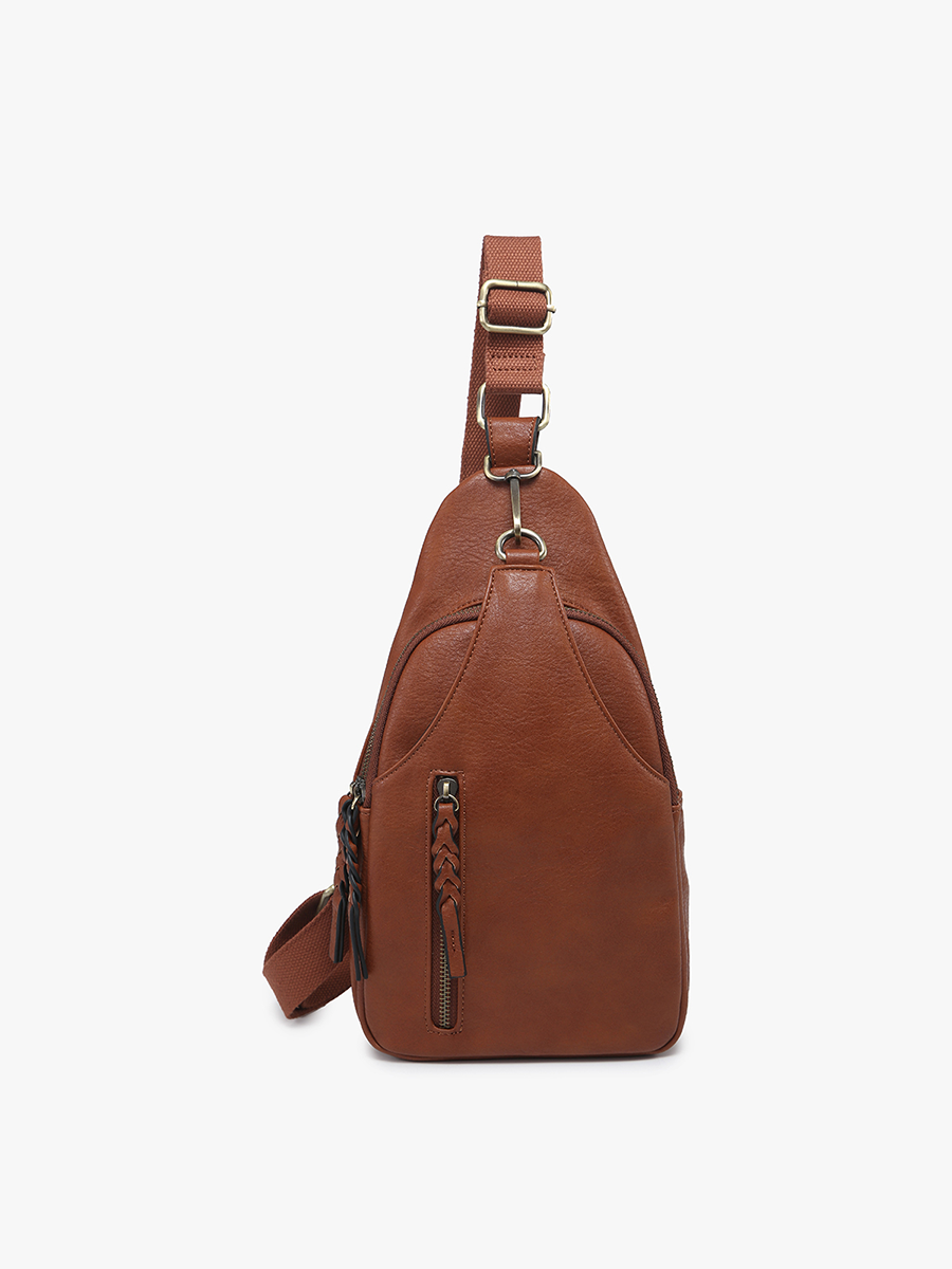 M2342 Nikki Dual Compartment Sling Pack Bag: Grey