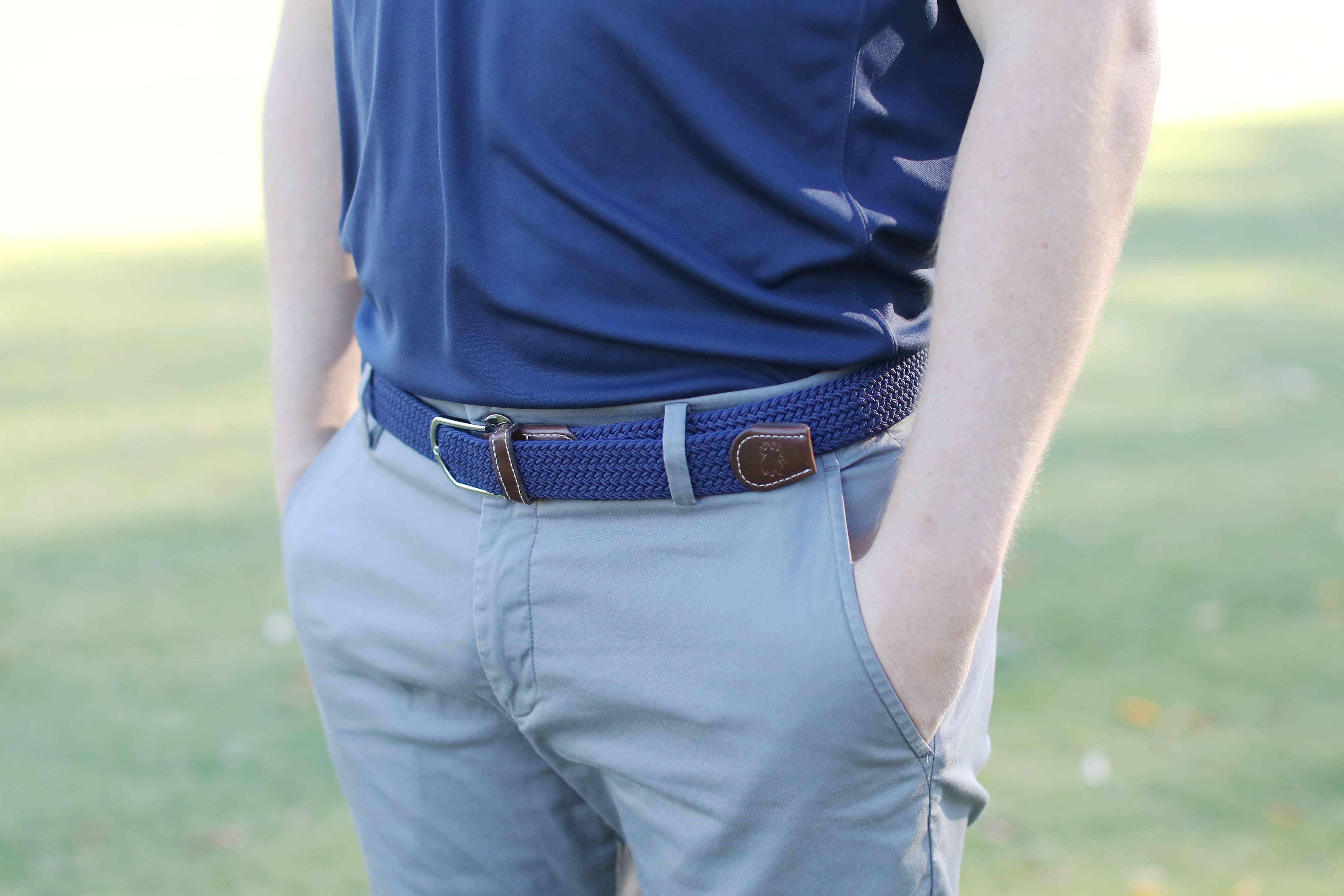 The Pebble Beach Woven Stretch Belt: Large