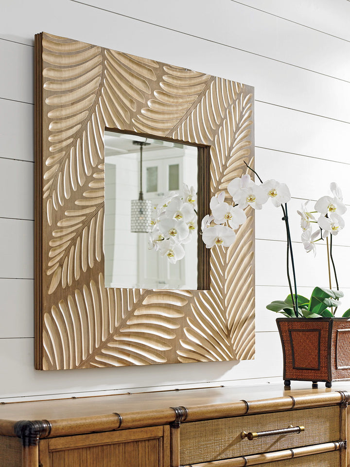 Twin Palms - Freeport Square Mirror - Light Brown