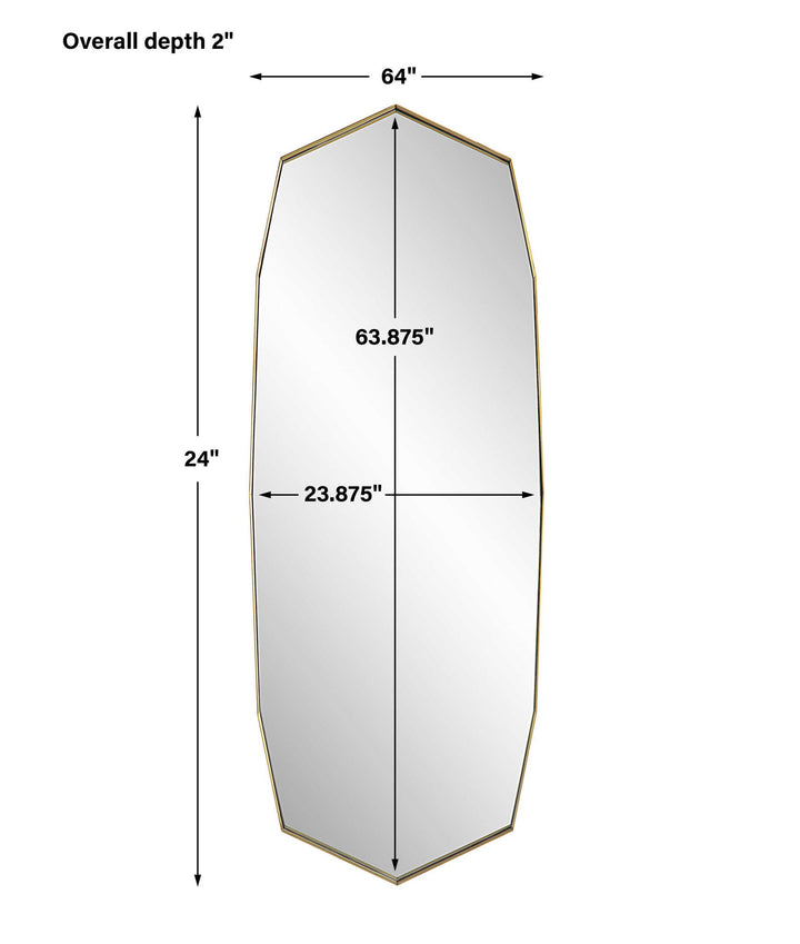 Vault - Oversized Angular Mirror - Gold