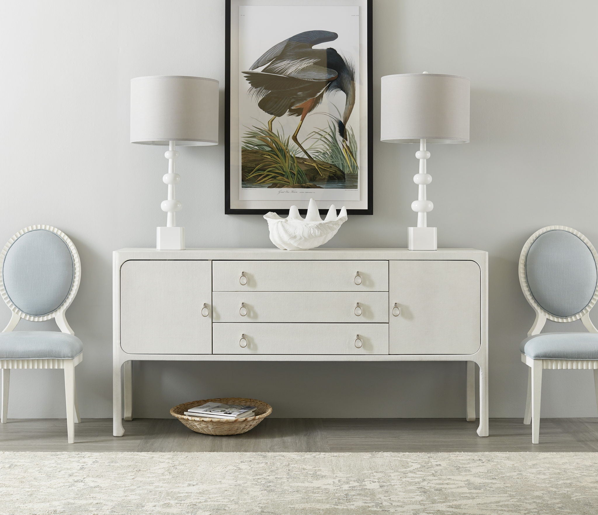 Serenity - Martinique Side Chair (Set of 2) - White / Pearl Silver