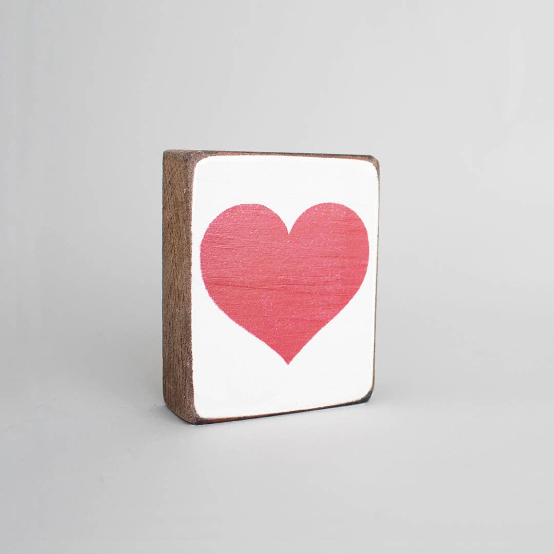 Heart Decorative Wooden Block