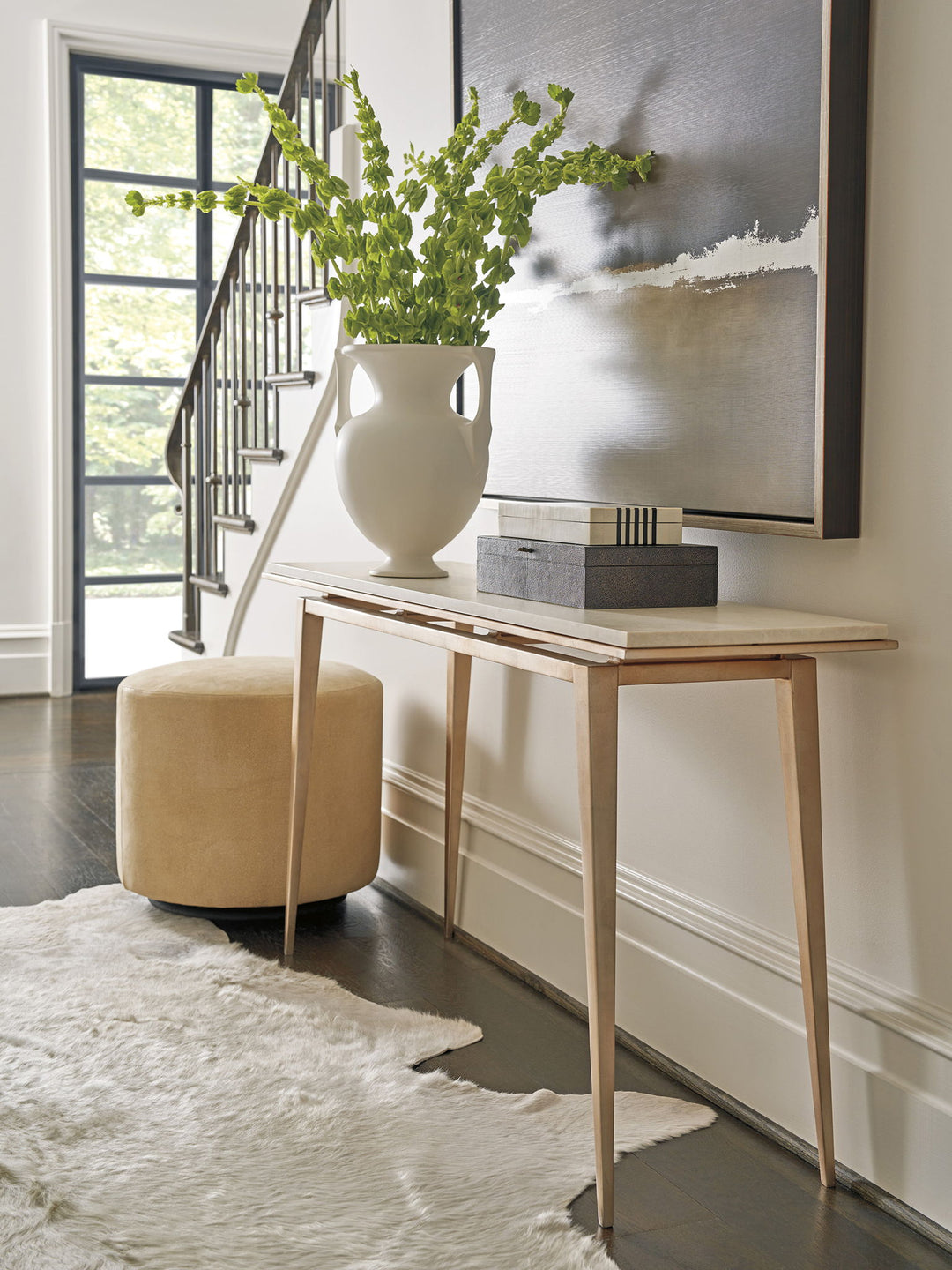 Rendezvous - Bulgari Console Table - Light Brown / Gray