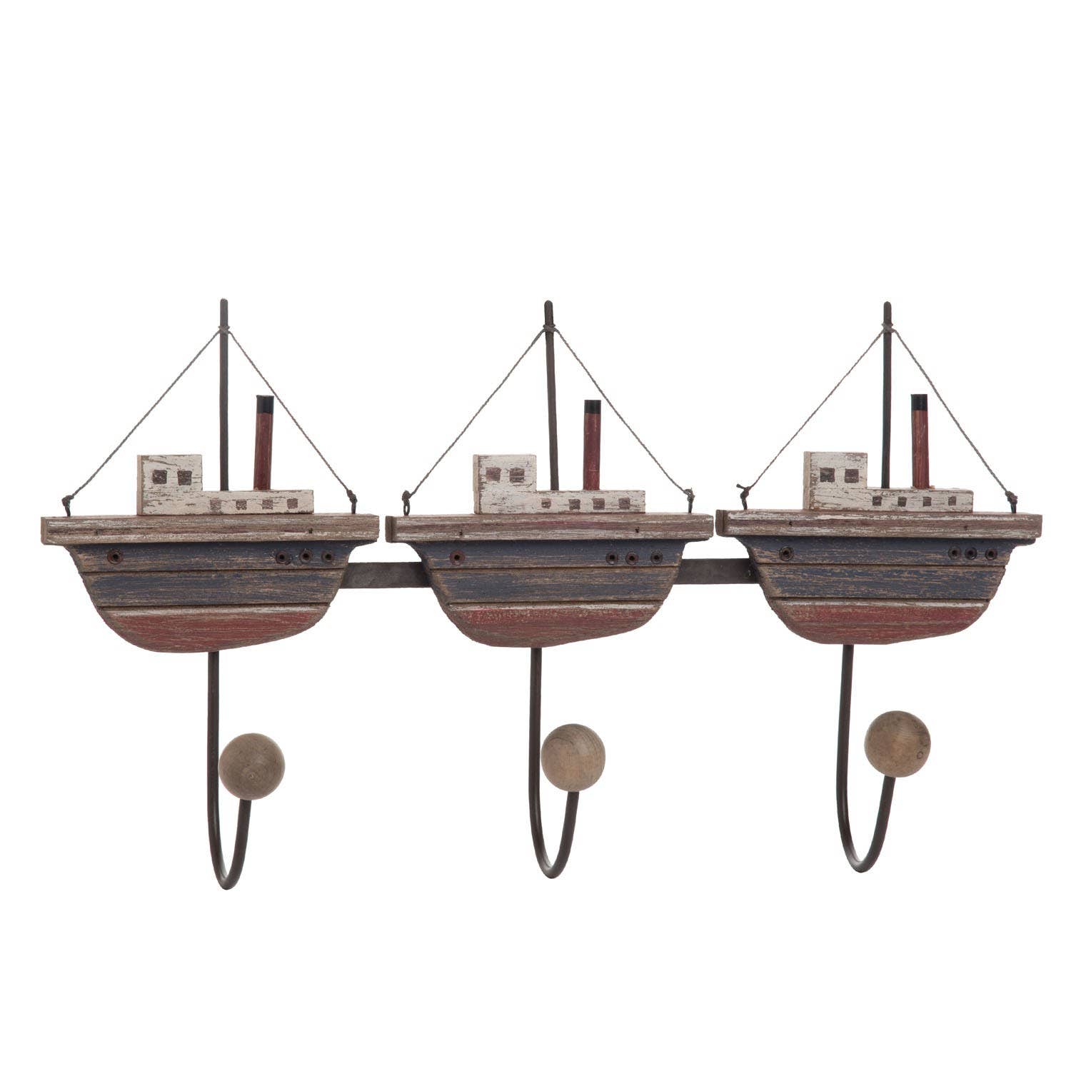 SALE Rustic Boats Triple Prong Hook