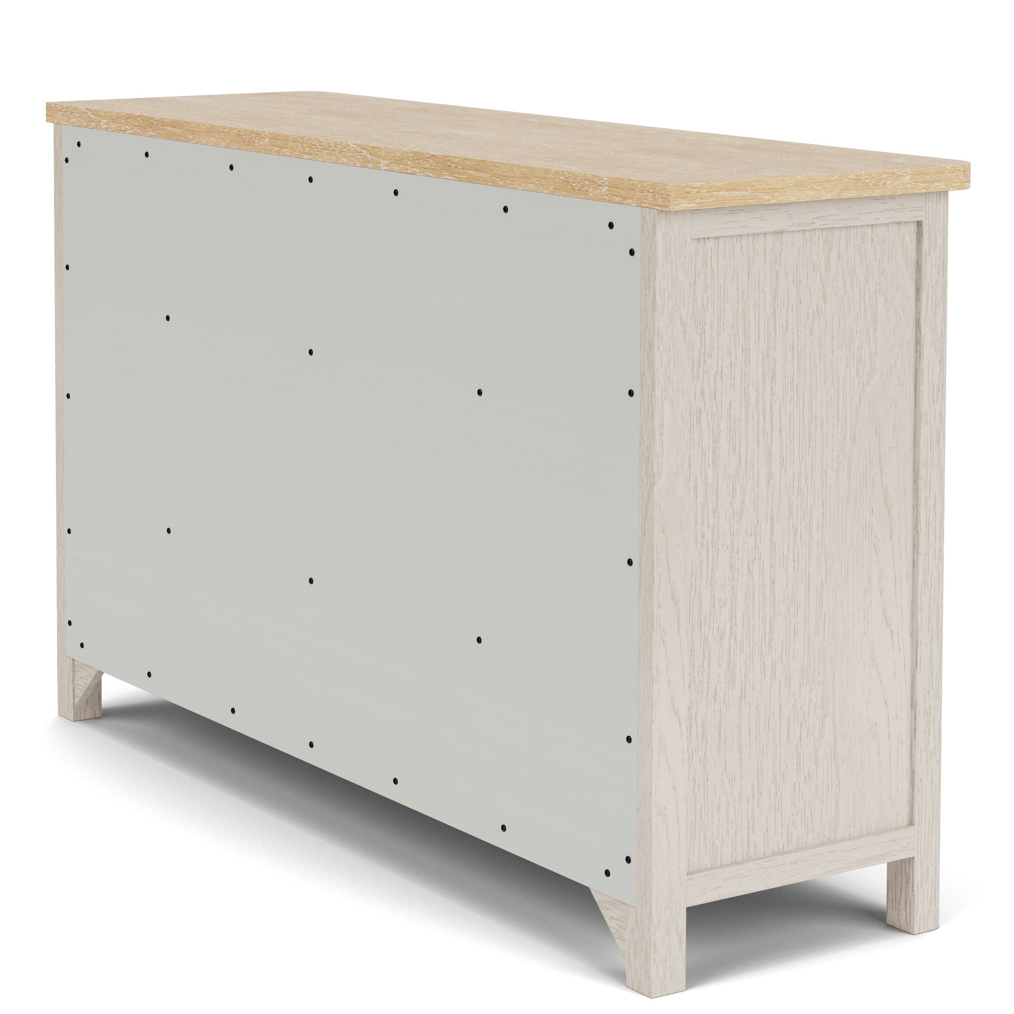 Glenndale - Six Drawer Dresser - Aged White / Wheat