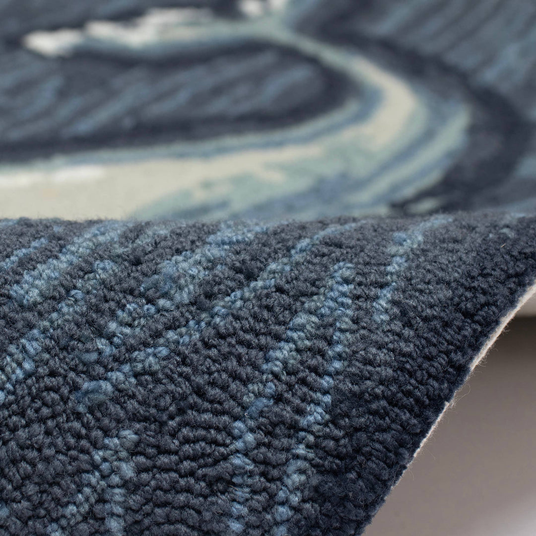 Frontporch Whale Indoor/Outdoor Mat Ocean: Ocean / Polyester; Acrylic / 2' x 3'