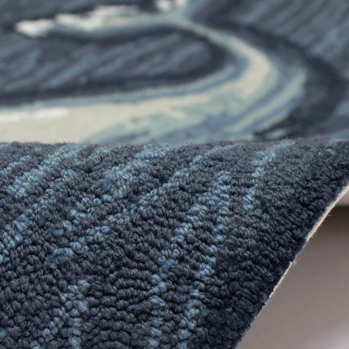 Frontporch Whale Indoor/Outdoor Mat Ocean: Ocean / Polyester; Acrylic / 2' x 3'