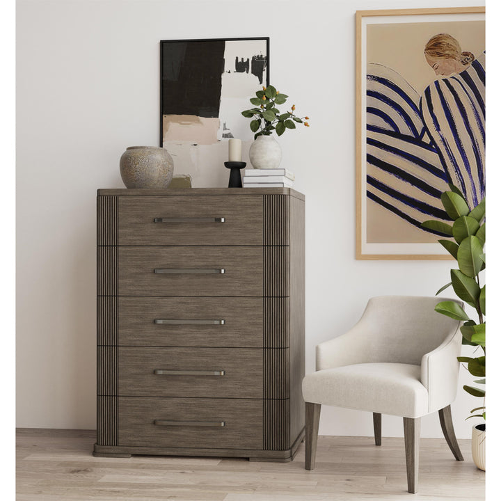Sariel - Five Drawer Chest - Dark Brown