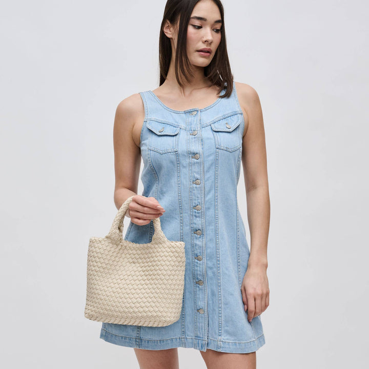 Sky's The Limit - Small Woven Neoprene Crossbody: Sand Black
