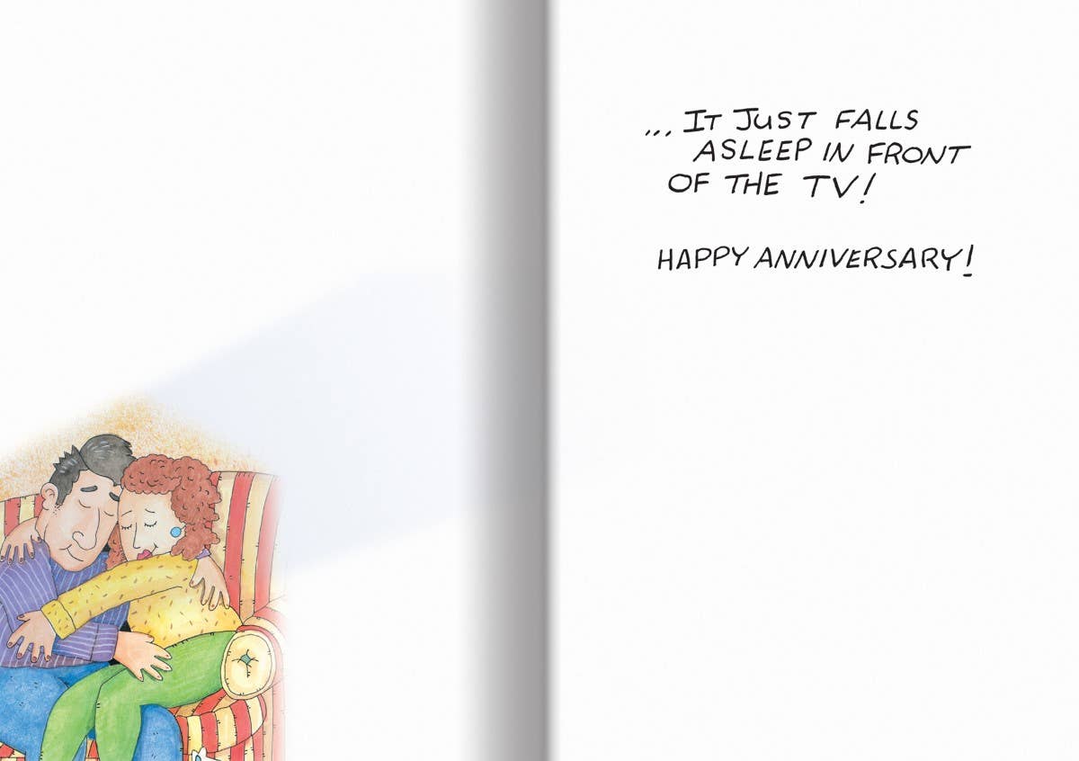 Love Falls Asleep Anniversary Card - 1777