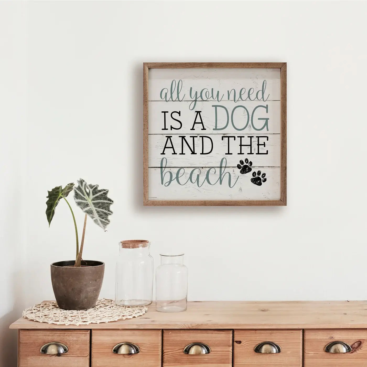 All You Need Is A Dog And The Beach Paws Whitewash
