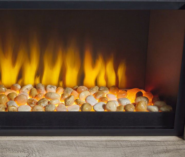 Entertainment Accessories - Black - Wide Fireplace Insert