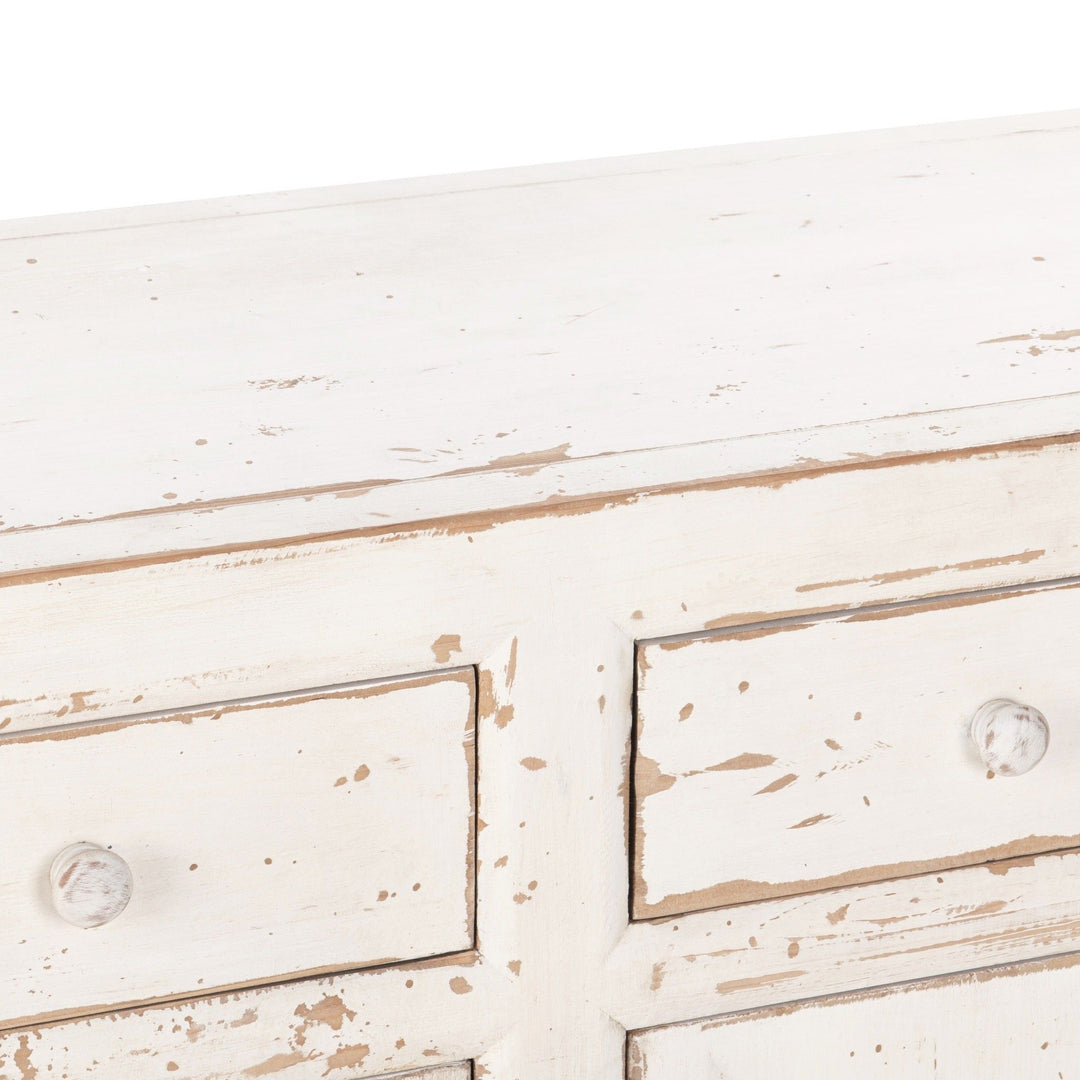 Holden - 2 Doorawers 4 Door Buffet - Worn White