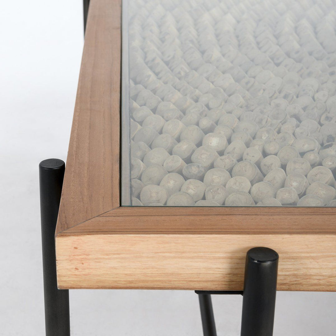 Cyrus - Square Coffee Table - Natural / Black