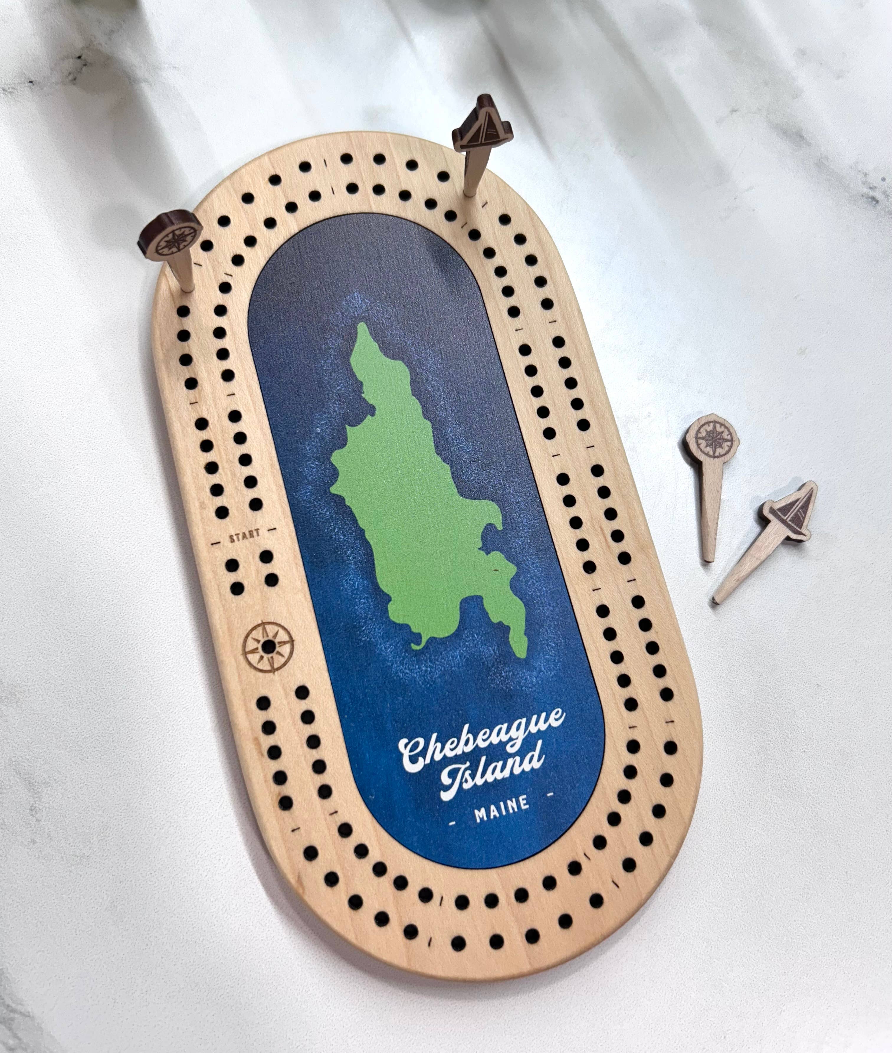 Any Island Mini Cribbage Board with Custom Pegs: Select best pegs for us