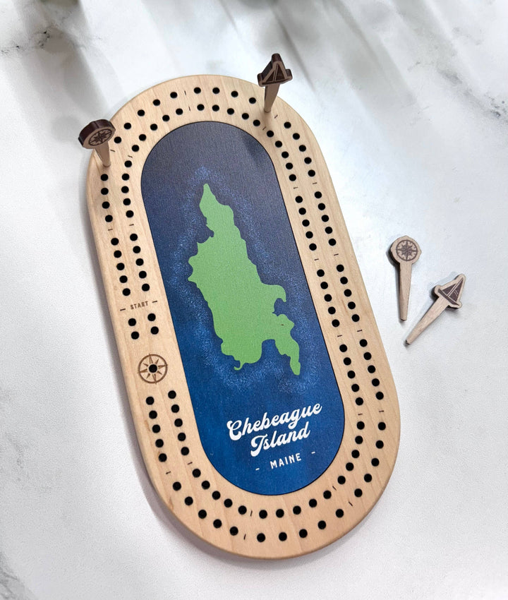 Any Island Mini Cribbage Board with Custom Pegs: Select best pegs for us