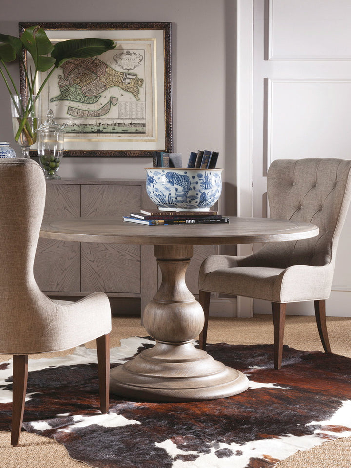 Cohesion Program - Axiom Round Dining Table - Dark Brown