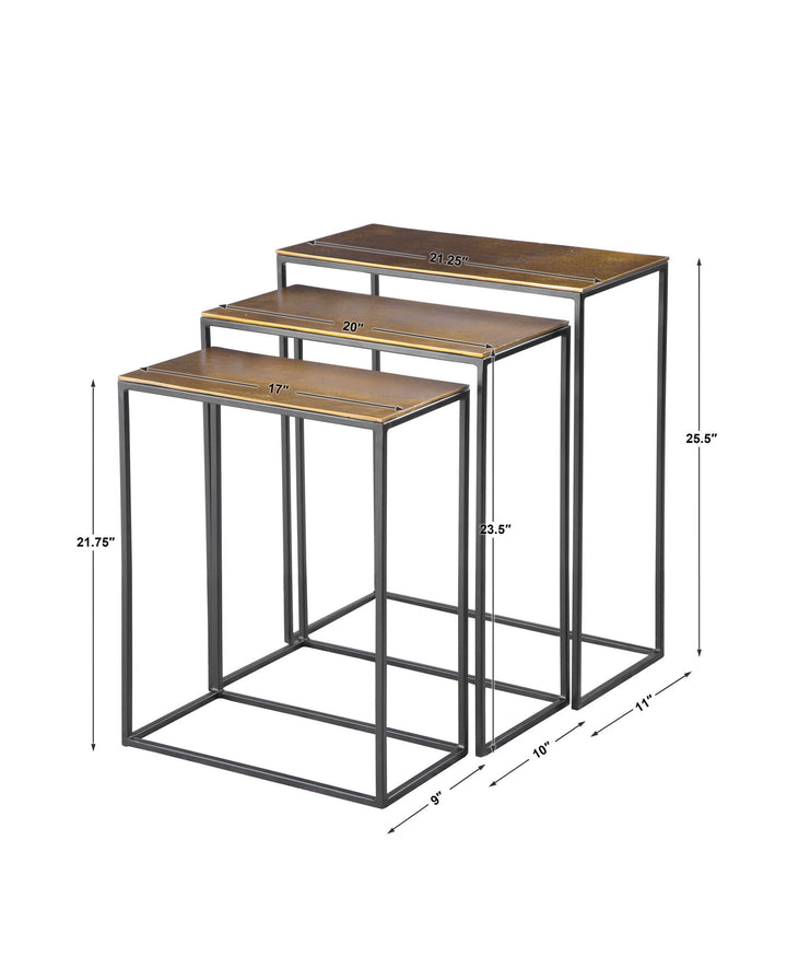 Coreene - Nesting Tables (Set of 3) - Gold