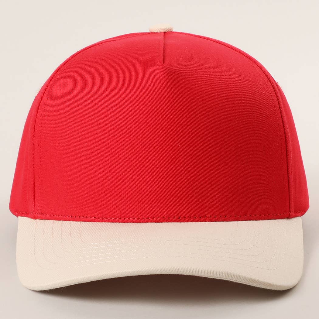 College Color Two-Tone Blank Canvas Trucker Hat