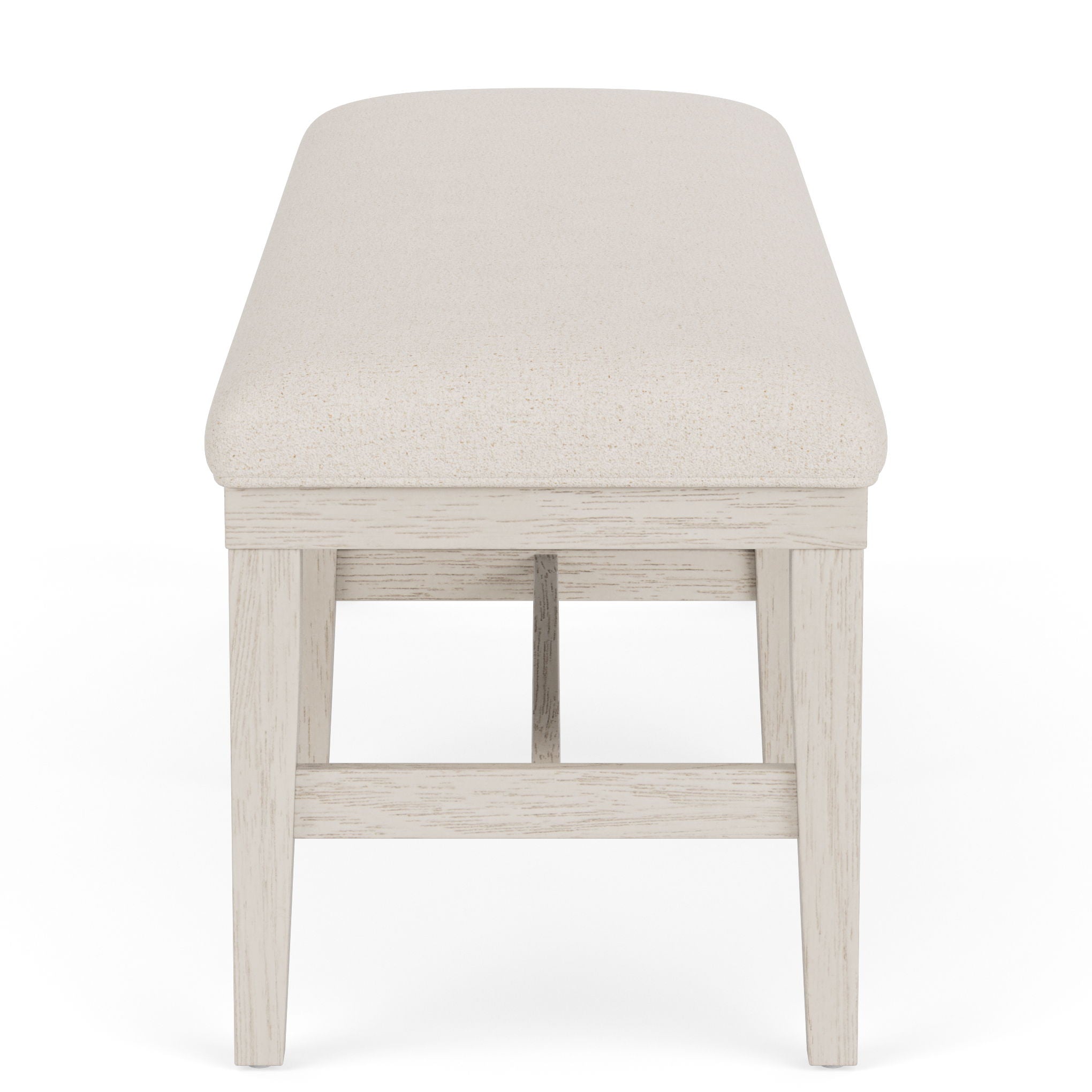 Glenndale - Upholstered Dining Bench - Aged White / Wheat