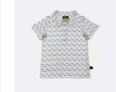 SHARK BOY COLLAR SHIRT