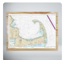 CAPE COD BAY NAUTICAL MAP  LG  22.5 X 30"