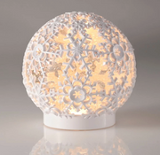 WHITE SNOWFLAKE CUTOUT LED WATER GLOBE