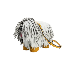SHAGGY DOG WHT VEGAN LEATHER CROSSBODY