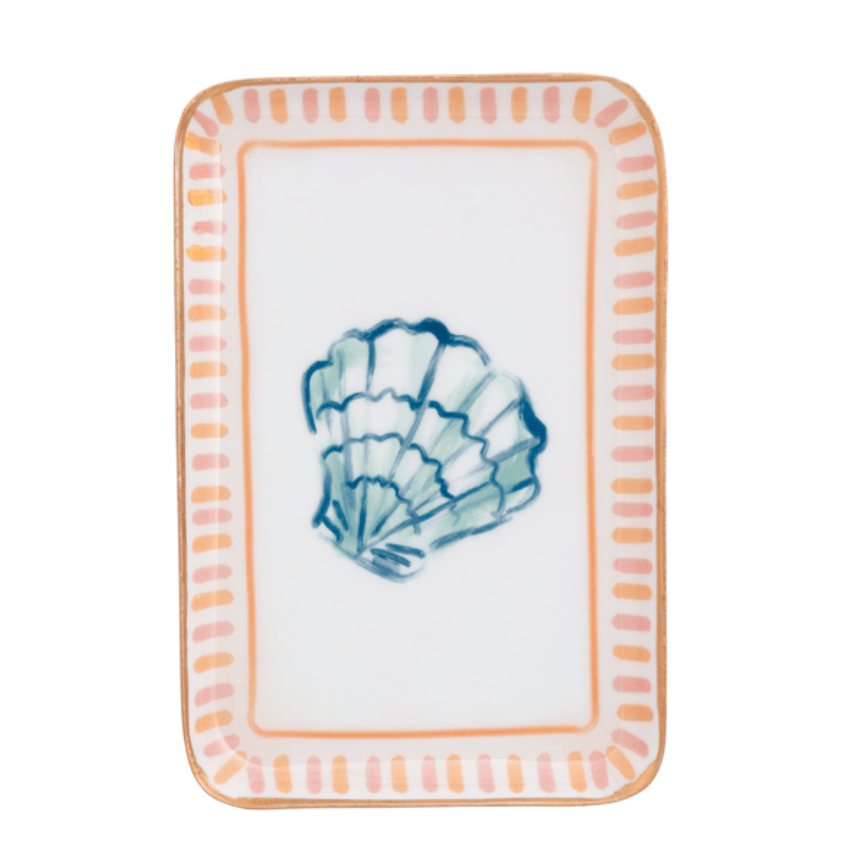 SHELL SEA ENAMEL TRAY