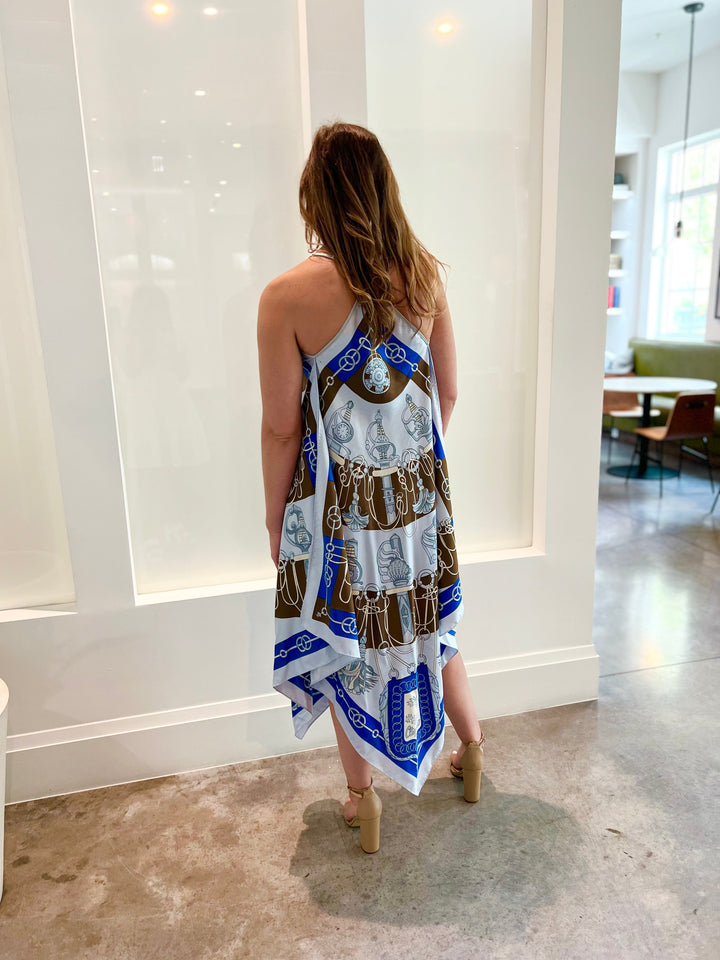 Silk Dress / Elegant Blue